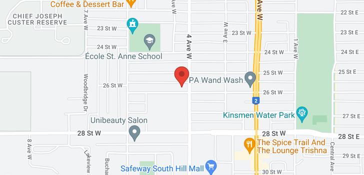 map of 412 26th ST W